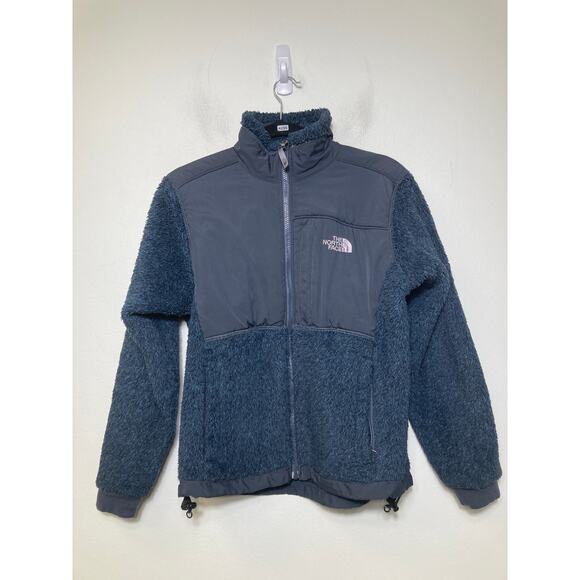 North Face Navy Fleece Zip Up Jacket Sz S - Picture 1 of 2